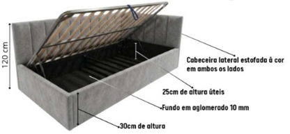 Cama Completa Cascais com Estrado Elevatório