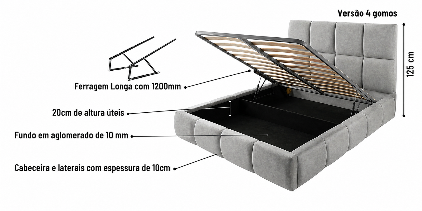 Cama Sommier Elevatório Mónaco